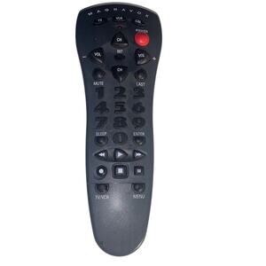 Magnavox Universal Remote Control for TV/VCR/CBL Wireless Black